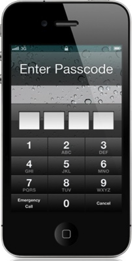 mobile phone password