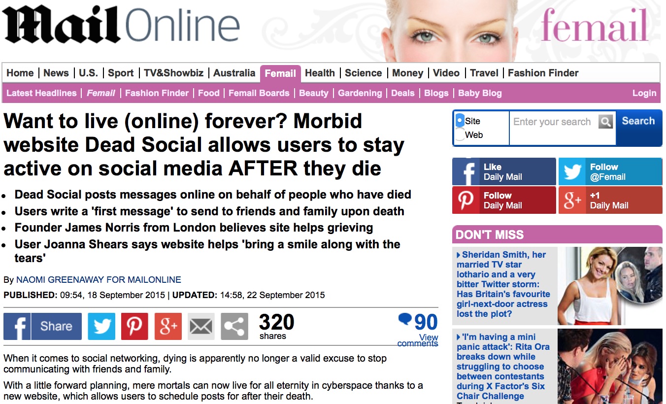 DeadSocial Daily Mail