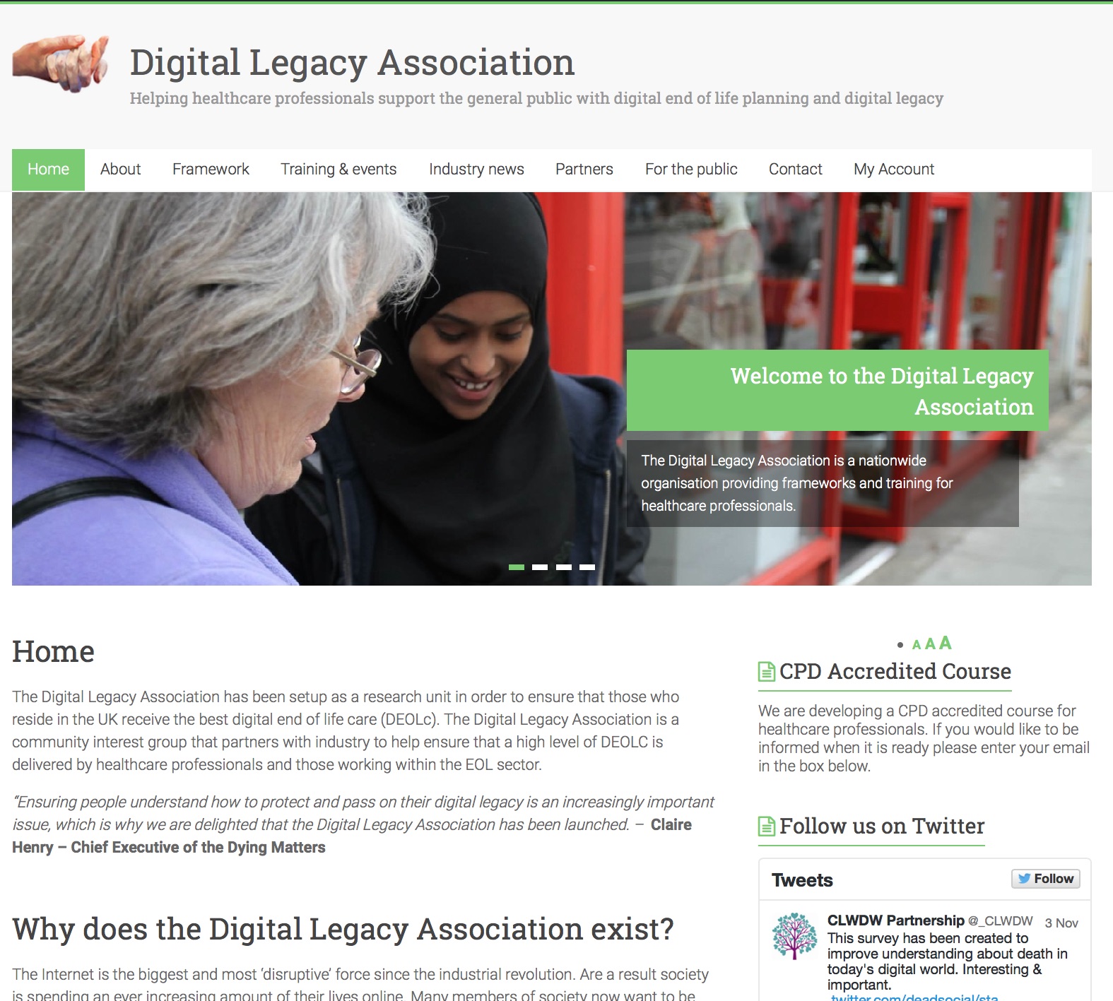 Digital Legacy Association Homepage